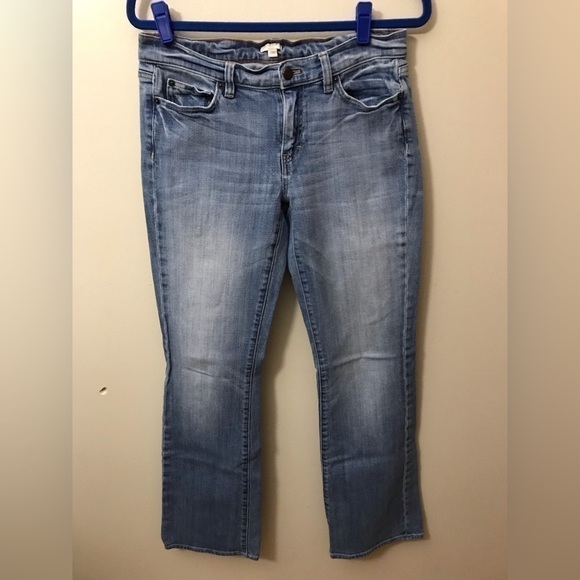 J. Crew Womens Cotton Mid Rise Bootcut Full Zip Faded Light Wash Jeans Size 29R - Picture 3 of 15